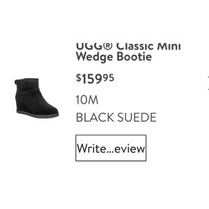 Ugg Classic mini wedge bootie in Black